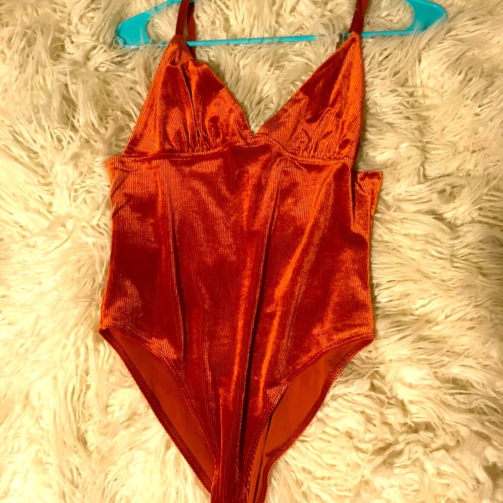 Burnt orange velvet bodysuit!